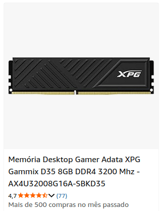 Memória 8Gb DDR4